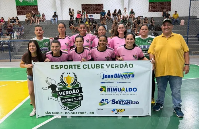  Equipe do Verdão Feminino de São Miguel do Guaporé (Foto: Cido Brasil | Assessoria Parlamentar)