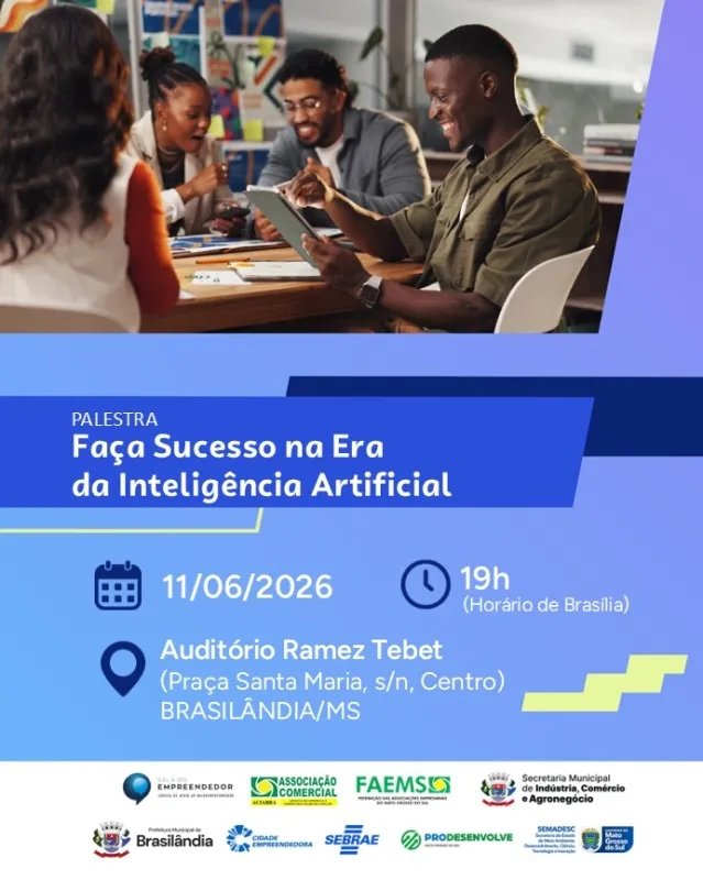 Brasilândia recebe palestra sobre Inteligência Artificial e suas aplicações para negócios