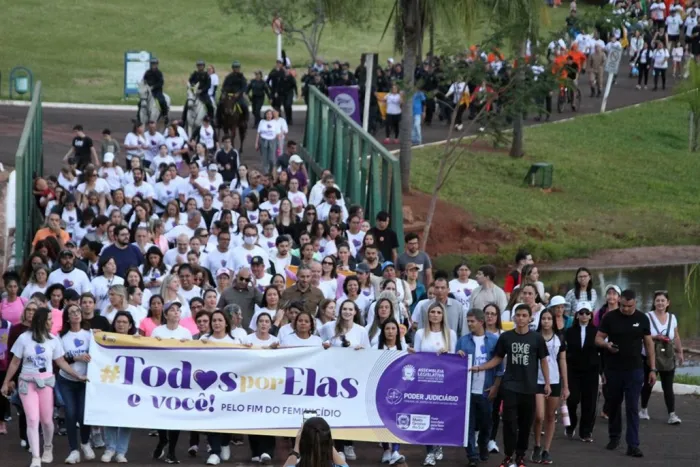 Com apoio da ALEMS, 3ª Caminhada #TodosPorElas mobiliza sociedade contra o feminicídio