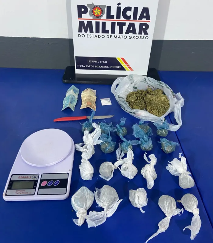 Polícia Militar conduz homem e adolescente faccionados por tráfico de drogas