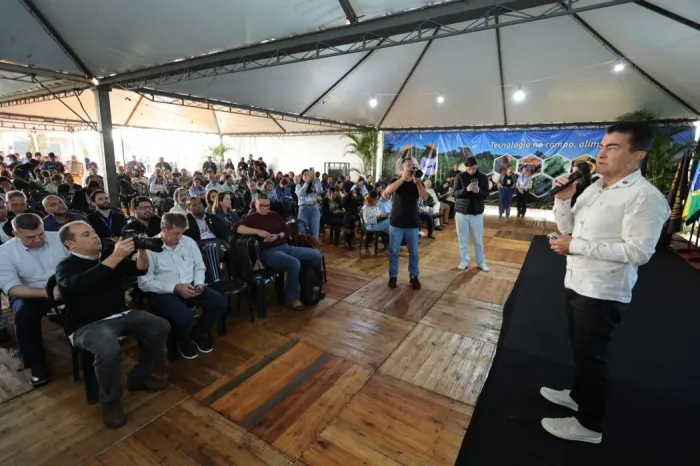 Prefeito Marçal Filho participou da abertura da Feira e falou sobre a força da Agricultura Familiar em Dourados- Foto: A. Frota