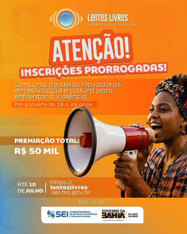 Concurso Lentes Livres tem inscrições prorrogadas até 10 de julho