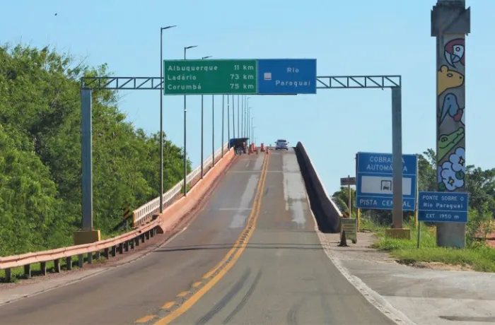 Tráfego em meia pista começa nesta sexta na ponte sobre o Rio Paraguai para início de obra em Corumbá