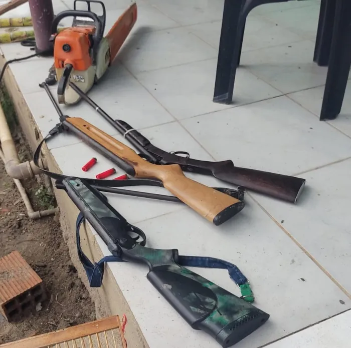 Armas apreendidas em ação da Polícia Militar - Ascom PM-AL