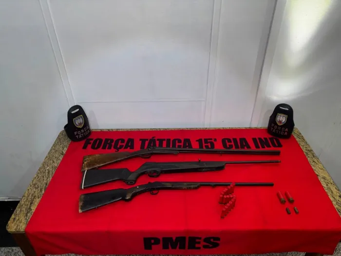 Polícia Militar apreende armas e munições em Mimoso do Sul