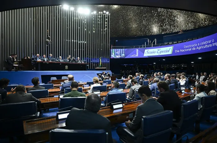 O Senado promoveu sessão especial pelo Dia Nacional da Agricultura Irrigada - Foto: Saulo Cruz/Agência Senado