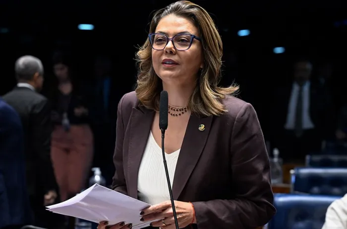 O requerimento de sessão especial para celebrar a campanha Agosto Lilás foi apresentado pela senadora Leila Barros - Foto: Carlos Moura/Agência Senado