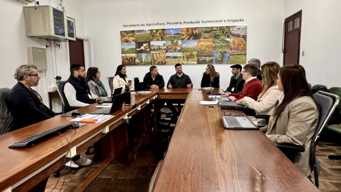 Os técnicos do Focem foram recebidos na sede da Seapi, em Porto Alegre -Foto: Cassiane Osório/Ascom Seapi