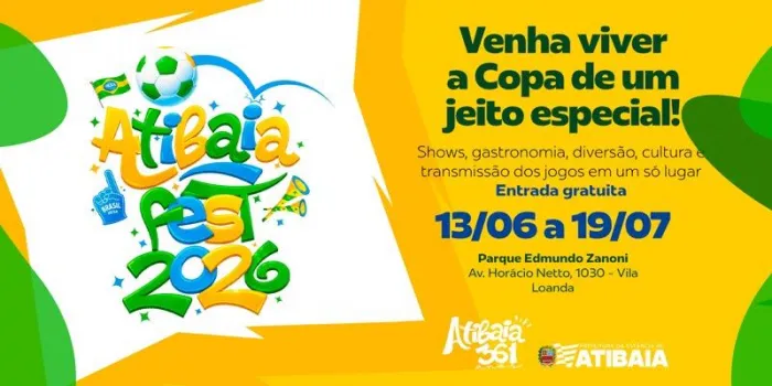 Após abertura com grande público, Atibaia Fest 2026 se prepara para fim de semana com jogo do Brasil e atrações para toda a família
