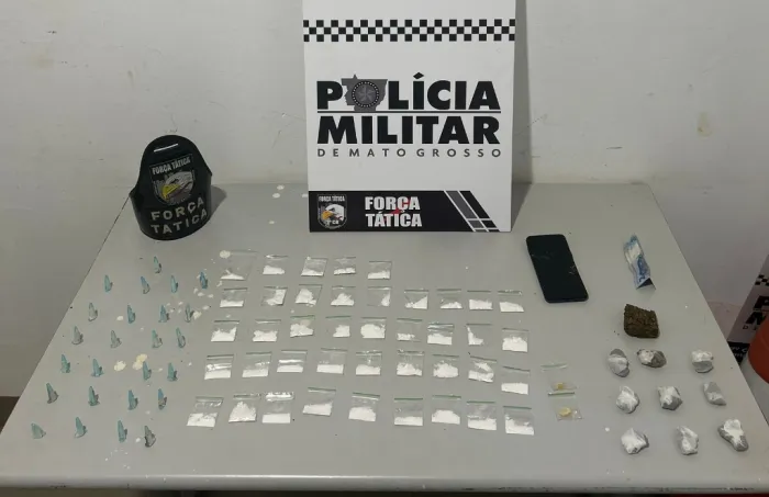 Força Tática prende dois homens com 78 porções de drogas em Tangará da Serra