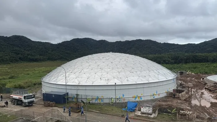 As novas estruturas de armazenamento em Itanhaém se juntam a outras seis, já em funcionamento Foto: Divulgação/Governo de SP