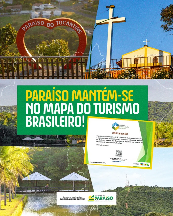 Foto: Reprodução/Prefeitura de Paraíso - TO