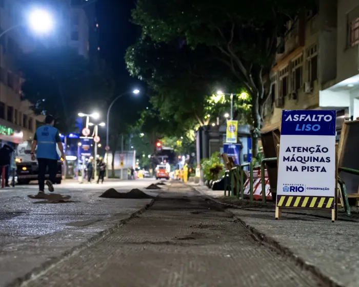 Copacabana e Leme recebem obras do programa Asfalto Liso