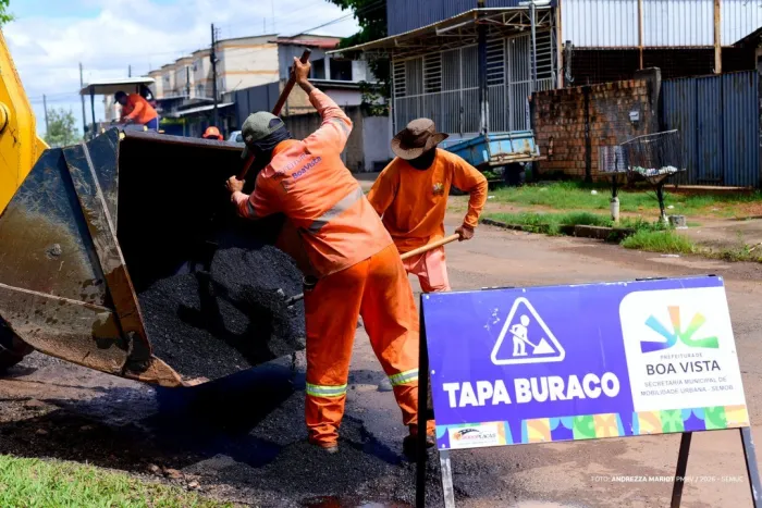 Operação Tapa Buraco passou por cerca de 40 vias de Boa Vista desde o início de junho