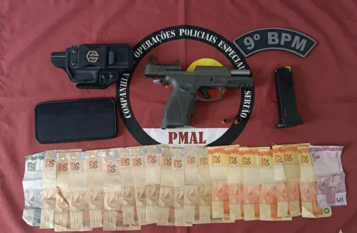 Homem é preso pela PM após efetuar disparos na ponte que liga Alagoas e Sergipe