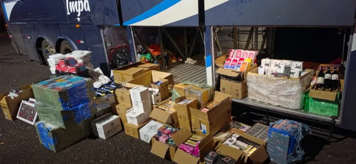 PM Rodoviária apreende R$ 850 mil em eletrônicos e mercadorias sem documentação fiscal no interior de SP