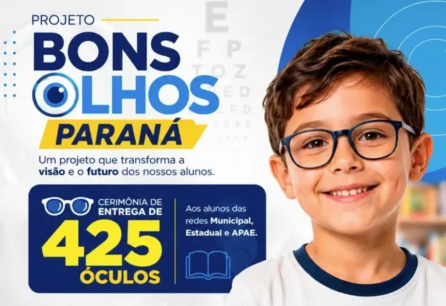 Prefeitura de Piraí do Sul convida população para entrega de 425 óculos do Projeto Bons Olhos Paraná