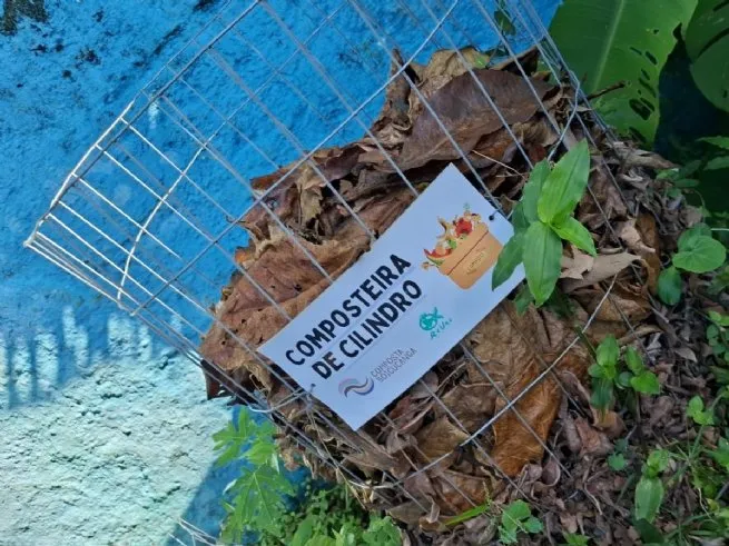 Estudantes participam de formação prática sobre compostagem e aquaponia em ação inter-escolar