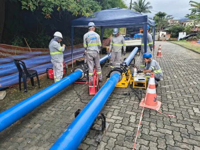 Nova infraestrutura fortalece o abastecimento do município, que registra aumento da demanda por água na alta temporada e em feriados prolongados Foto: Divulgação/Sabesp