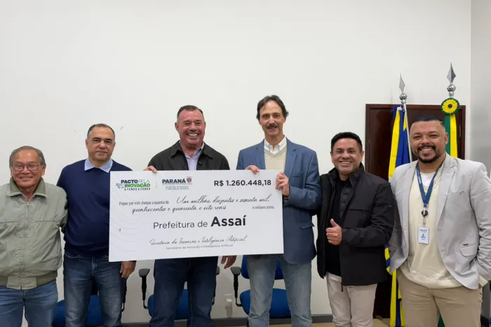 Município inteligente, Assaí recebe R$ 1,2 milhão do Estado para investir em inovação