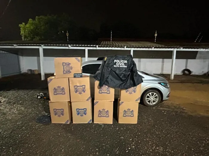 Polícia Civil prende mulher com 495 caixas de cigarros contrabandeados em Nova Olímpia