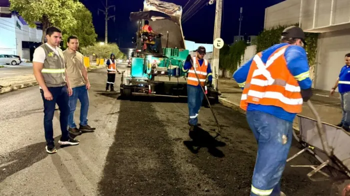 Mais Asfalto: obras avançam na Avenida Dom Severino com serviços realizados no período noturno das 20h às 4h