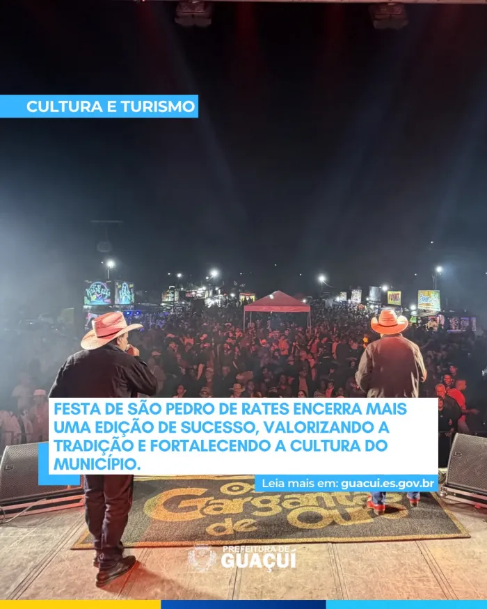 Festa de São Pedro de Rates encerra mais uma edição de sucesso em Guaçuí