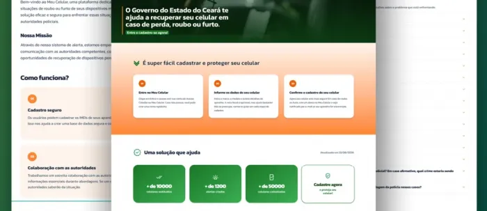 ÍRIS aprimora site do programa Meu Celular e facilita acesso da população aos serviços públicos