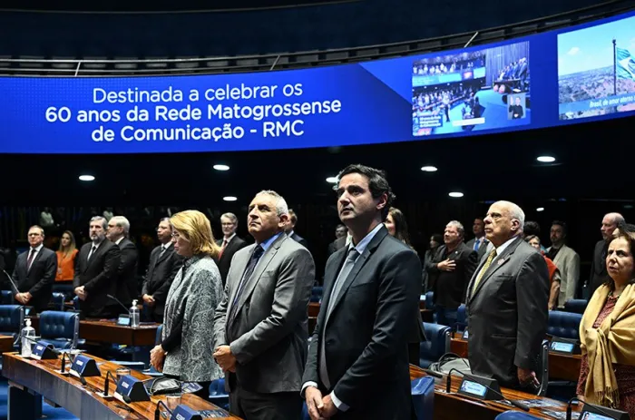 O Senado promoveu sessão especial para celebrar os 60 anos da Rede Matogrossense de Comunicação (RMC) - Foto: Saulo Cruz/Agência Senado