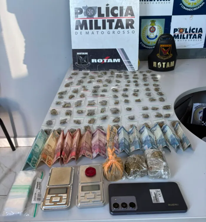 Rotam apreende mais de 100 porções de entorpecentes e prende mulher por tráfico