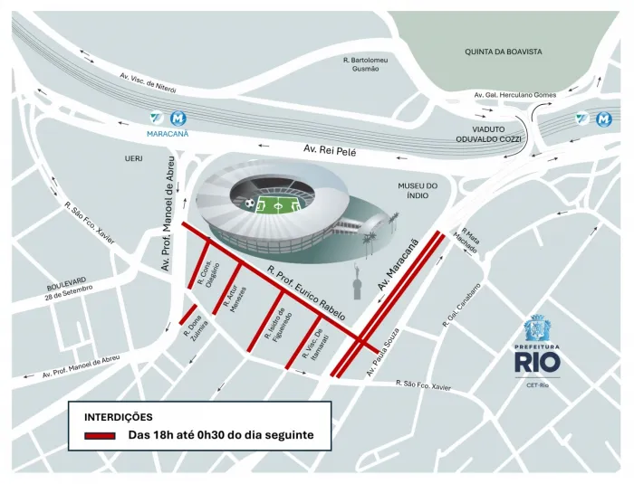 Região do Maracanã terá alterações no trânsito para amistoso entre Fluminense e Nova Iguaçu