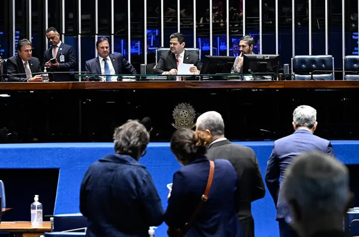 O Plenário do Senado durante as votações desta quarta-feira - Foto: Carlos Moura/Agência Senado