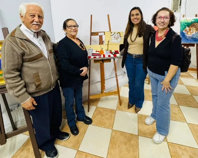 Mostra de pintura marca encerramento do primeiro semestre das oficinas culturais em Boiçucanga