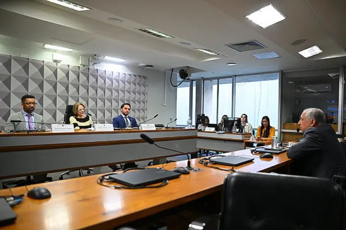 Izalci Lucas se manifesta na audiência presidida por Damares - Foto: Ton Molina/Agência Senado