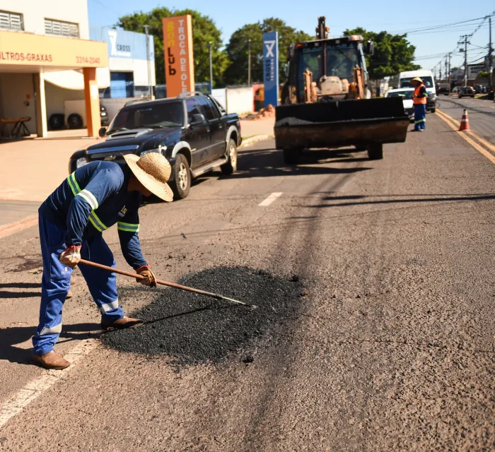 Obras de manutenção tapam 6,3 mil buracos na região urbana 