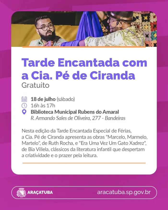 Foto: Reprodução/Prefeitura de Araçatuba - SP