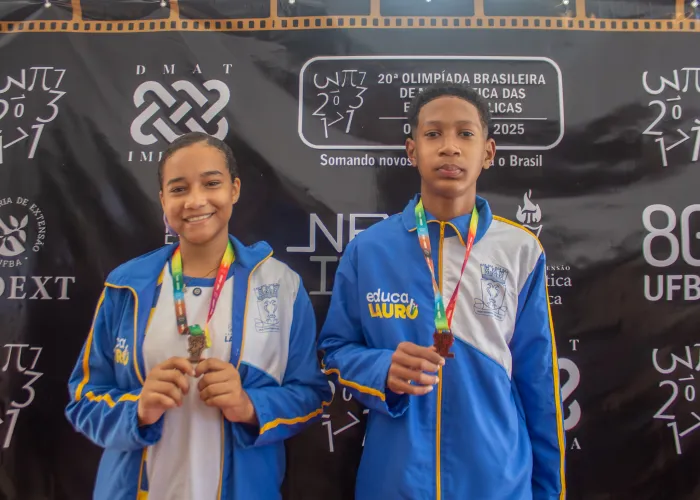 Estudantes da rede municipal de Lauro de Freitas conquistam medalhas na maior olimpíada de matemática do Brasil