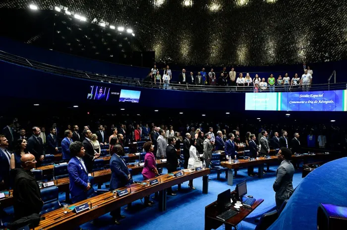 Plenário do Senado Federal de 2023 comemorou o Dia do Advogado, 11 de agosto - Foto: Pedro França/Agência Senado