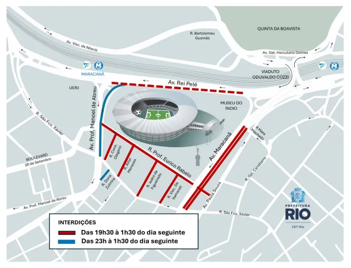 Maracanã terá esquema de trânsito para jogo Fluminense x Bahia nesta quarta
