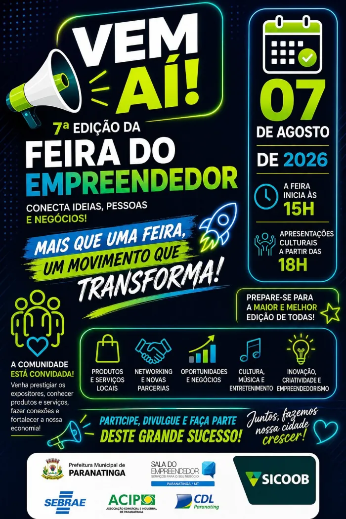 Foto: Reprodução/Prefeitura de Paranatinga - MT