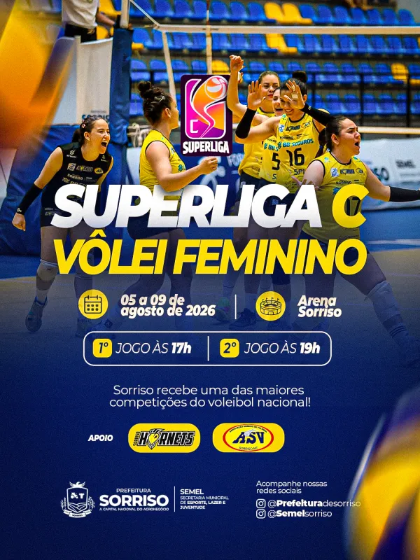Arena Sorriso recebe etapa Centro-Oeste da Superliga C Feminina a partir de amanhã (5)