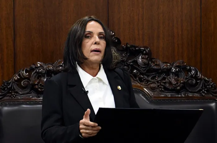 Na posse, Lourdinha Pereira disse que vai atuar pelo fortalecimento dos municípios, da saúde e da educação - Foto: Jonas Pereira/Agência Senado