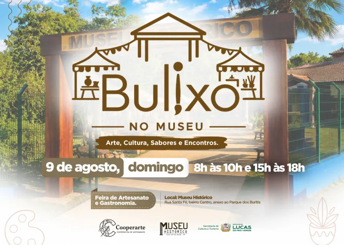 Arte, Cultura, Sabores e Encontros: Museu Histórico recebe feira de artesanato neste domingo