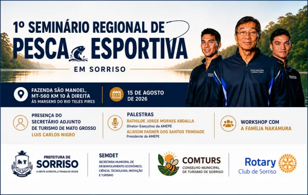Secretário adjunto de Turismo de MT confirma participação no 1º Seminário Regional de Pesca Esportiva em Sorriso