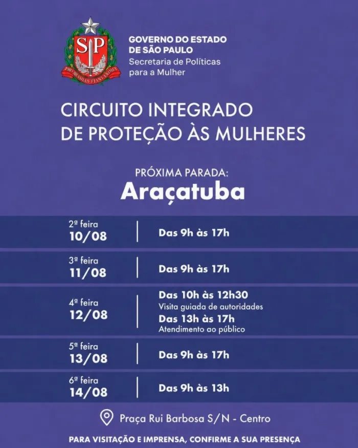 Foto: Reprodução/Prefeitura de Araçatuba - SP