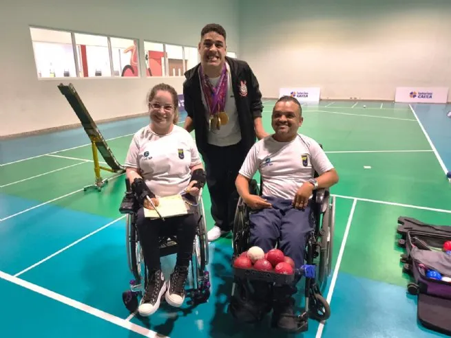Atleta de São Sebastião acompanha treino da Seleção Brasileira de Bocha Paralímpica em São Paulo