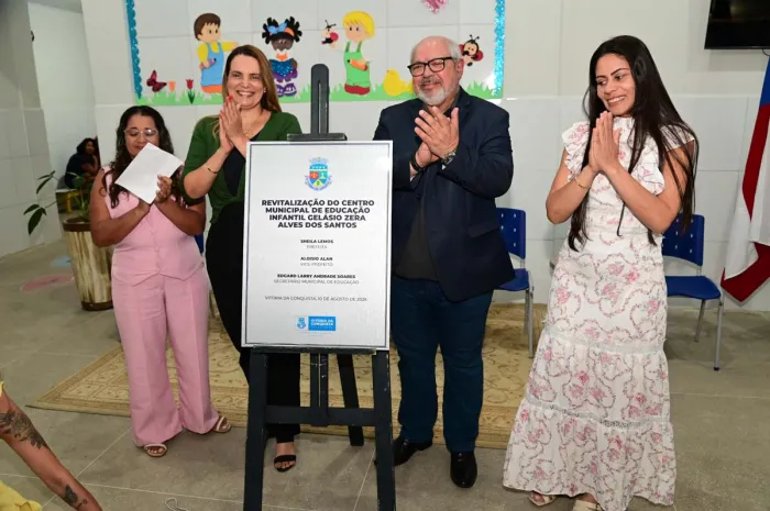 Prefeitura entrega 102ª escola revitalizada com reforma do Centro de Educação Infantil Gelásio Zera Alves dos Santos