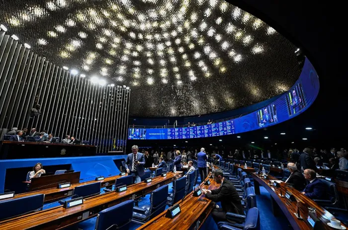 O Plenário do Senado durante as votações desta terça-feira - Foto: Carlos Moura/Agência Senado