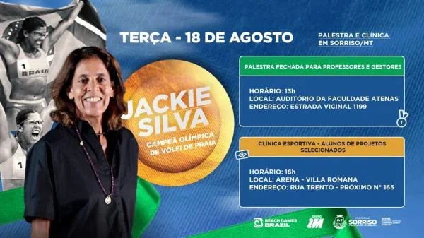 Campeã olímpica Jaqueline Silva participa de palestras em Sorriso