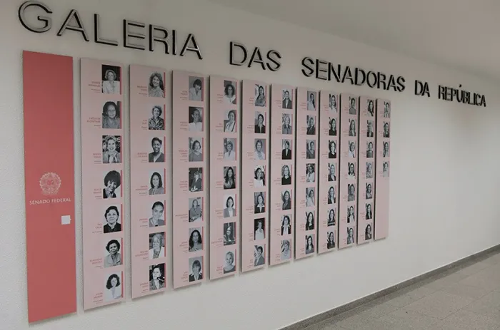 A Galeria das Senadoras da República celebra a trajetória e a presença feminina no Senado Federal - Foto: Geraldo Magela/Agência Senado